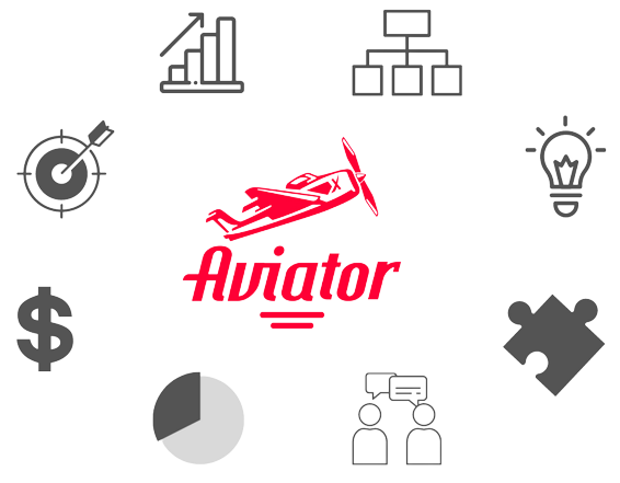 A bunch of different aviator logos on a black background

